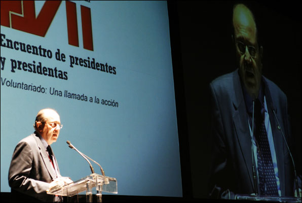 Juan Manuel Suárez del Toro Rivero, President de la Creu Roja Espanyola, durant la sessió d’obertura de la Trobada
