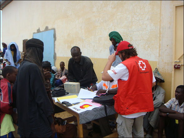 Campamento de desplazados en Senegal.
