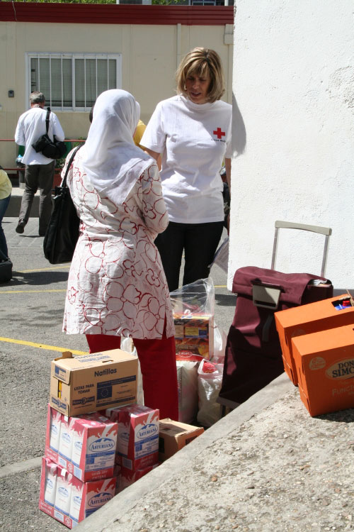 L'organització ha reprès el repartiment d'aliments.