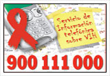 Telfono gratuito de informacin telefnica sobre VIH