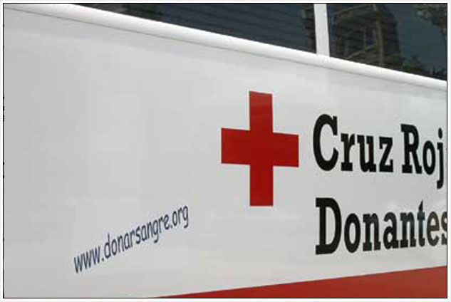 Imagen de un autobús de donación de sangre. Imagen de un autobús de donación de sangre.