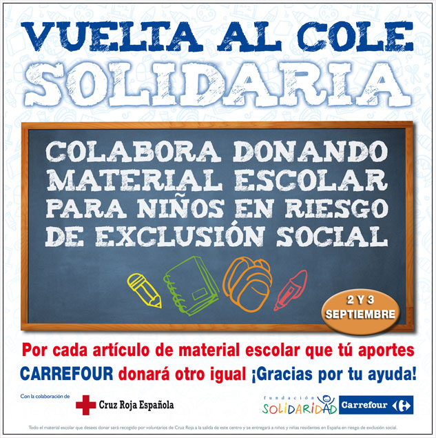 Cartel de la 3ª edicin de "Vuelta al cole solidaria".