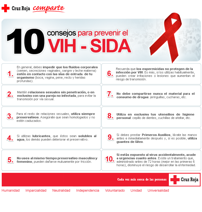 Cruz Roja Comparte 10 Consejos Para Prevenir El Vih Sida