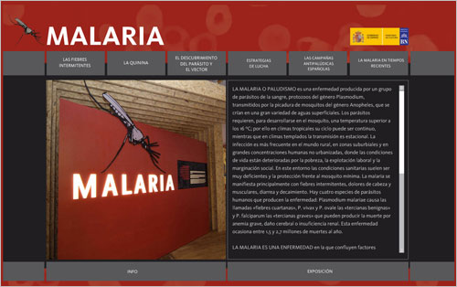 Abre en ventana nueva la web de la Visita Virtual de la Exposición de la Malaria