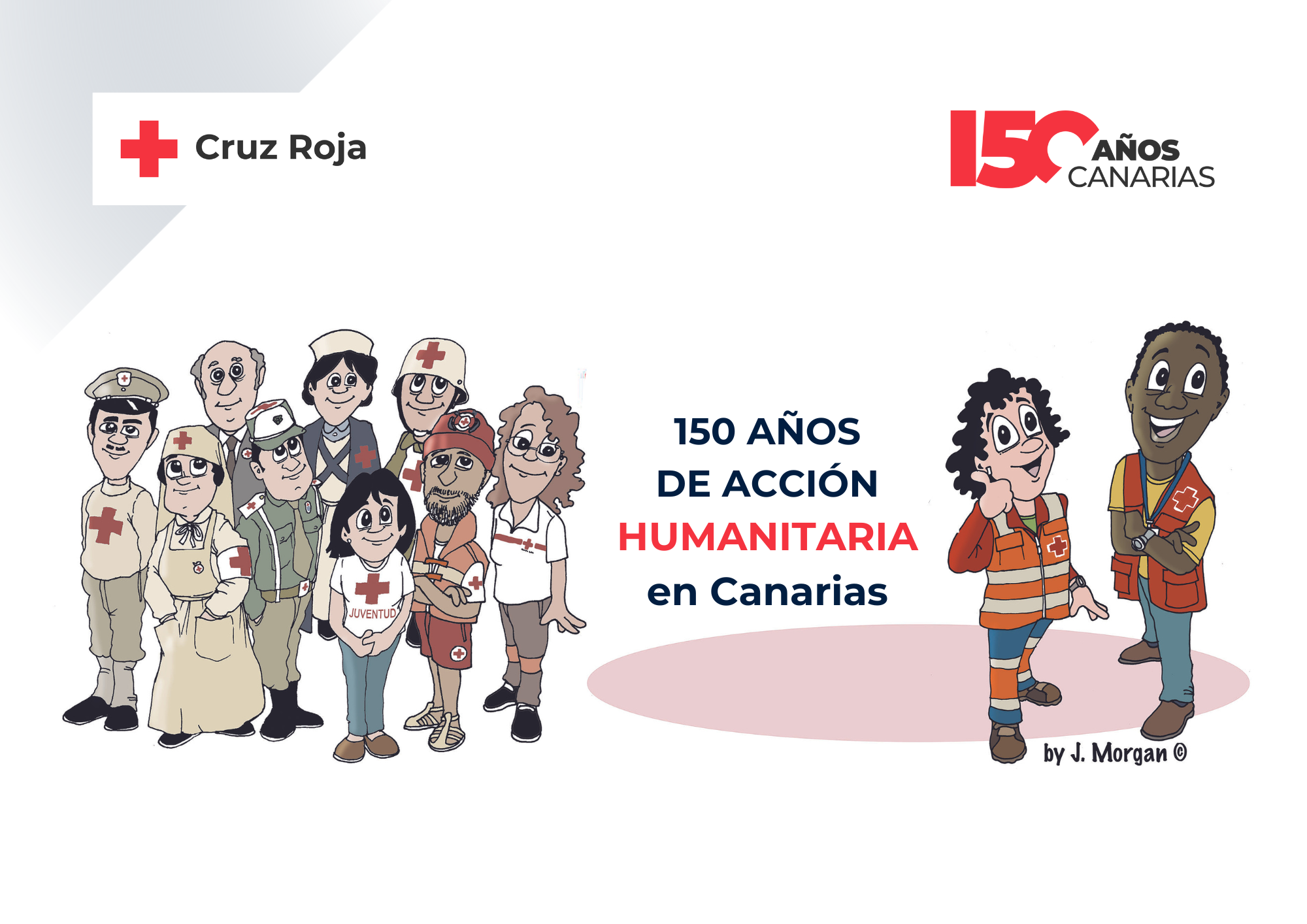 Ilustración de Morgan por el 150 aniversario de Cruz Roja en Canarias