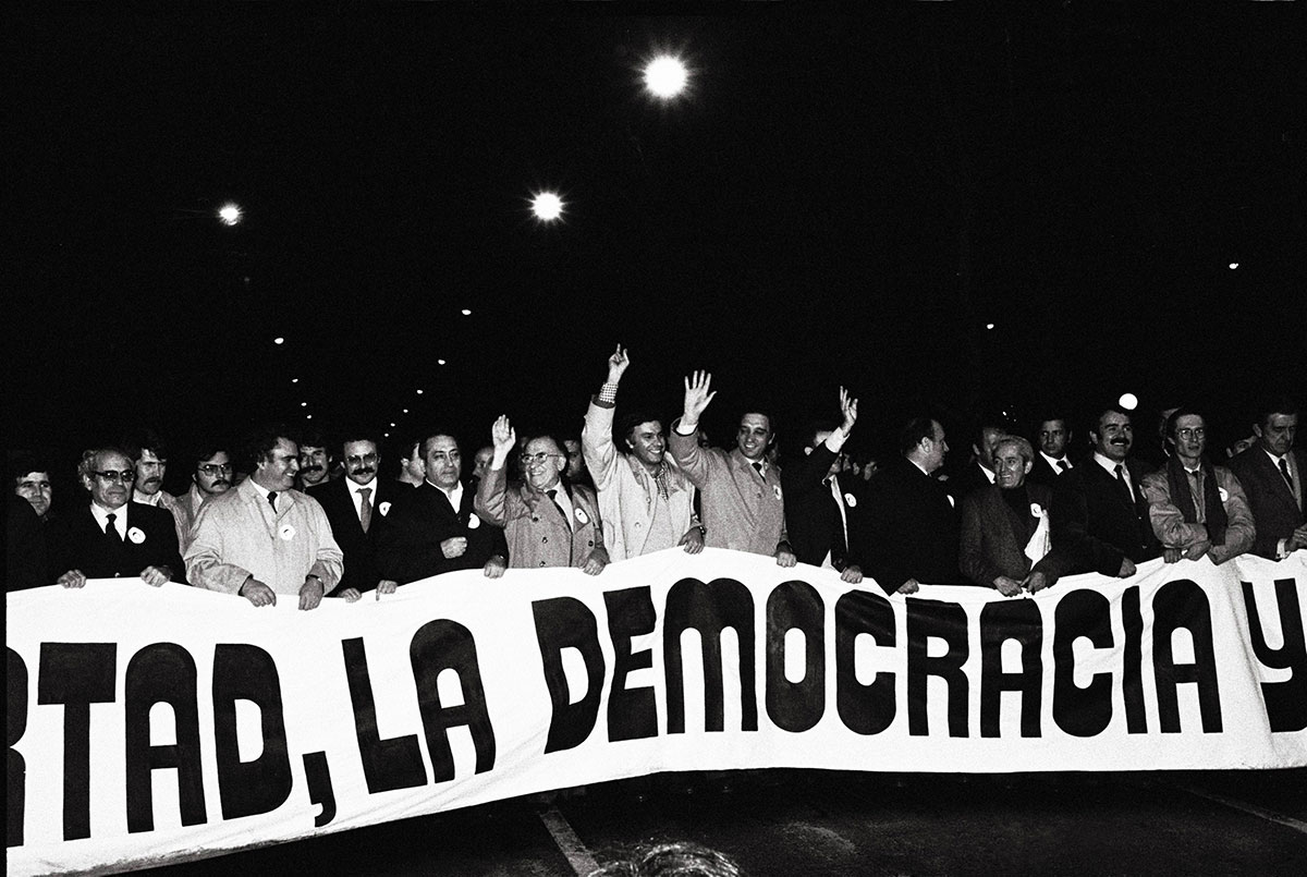 Manifestación de apoyo a la democracia