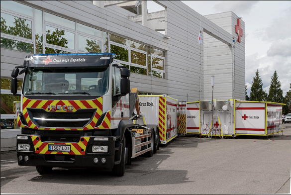 Un camión muy especial. Carga tres contenedores con equipos y material multirrespuesta (clasificación de pacientes, atención sanitaria, evacuación, material de albergue, etc) para apoyar a los centros sanitarios durante la crisis del Covid-19.<a href='https://zonacreo.com/la-campana-lodamostodo-continua-consiguiendo-fondos-para-luchar-contra-el-covid-19-en-la-comunidad-de-madrid/' Aquí te contamos mucho más: