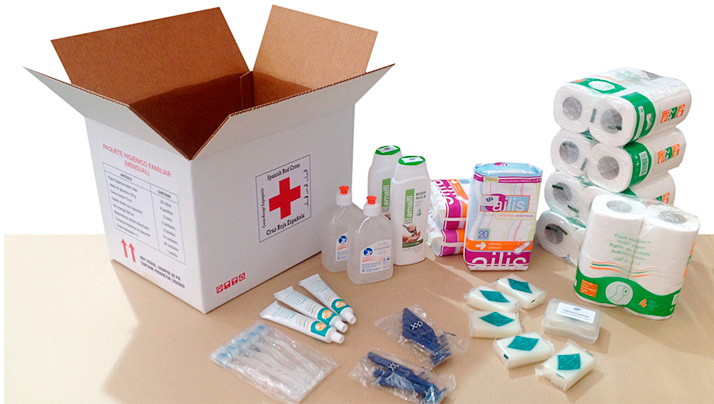 Cruz Roja. Composición Lote Ayuda Higiene Familiar