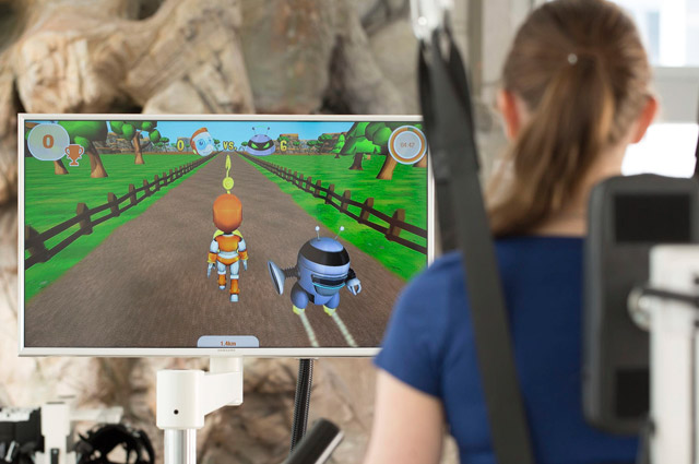 Rehabilitation with articulated robot Lokomat. Castro Riberas de Lea. Red Cross Lugo