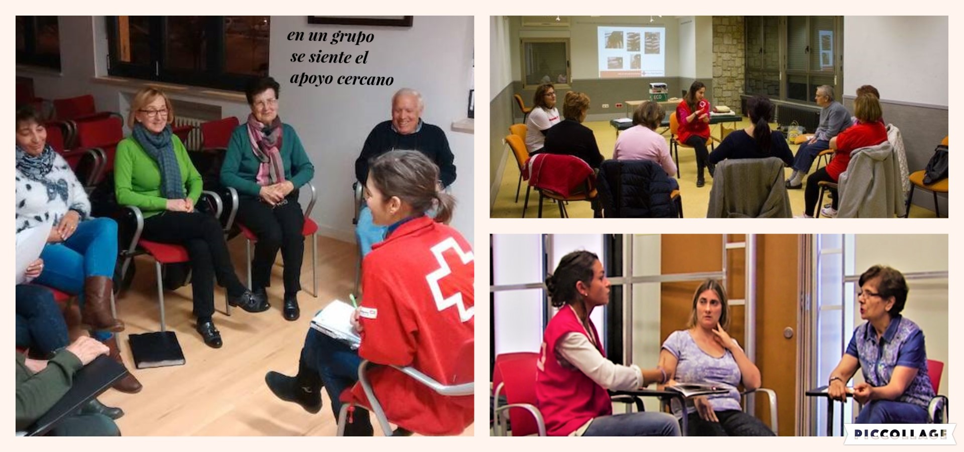 Grupos de ayuda mutua desarrollados en las asambleas de Cruz Roja Española